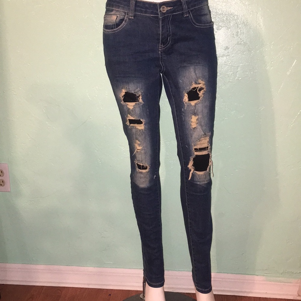 Lavo jeans sz 5/6 distressed dark blue